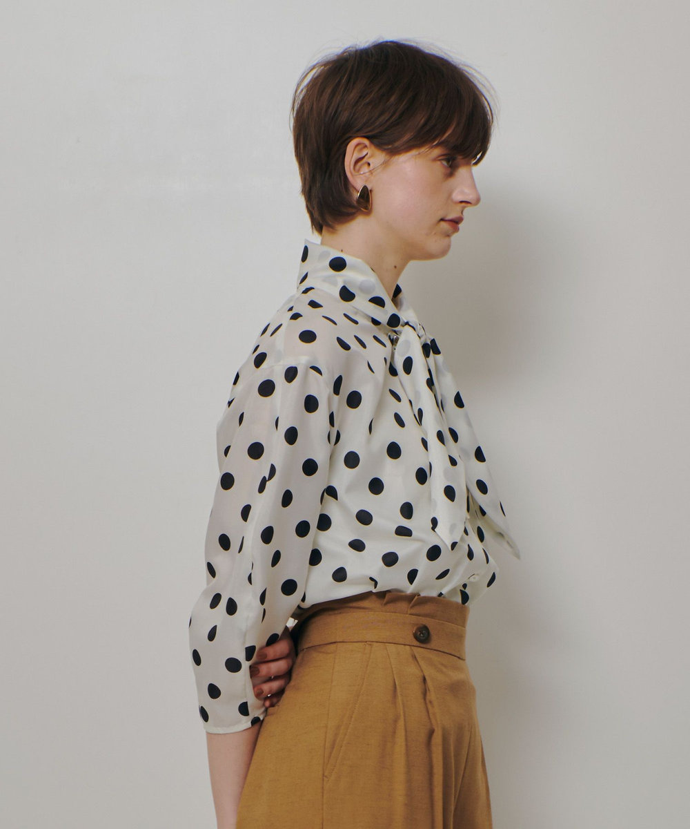 allureville ポルカドットブラウス アイボリー (04)
