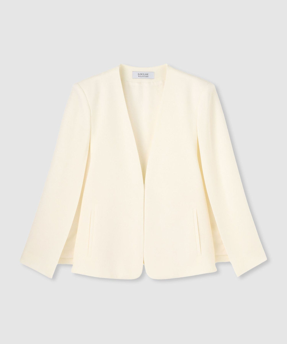 LOULOU WILLOUGHBY ◇【LOULOU WILLOUGHBY】リトルブラックケープジャケット オフホワイト (03)