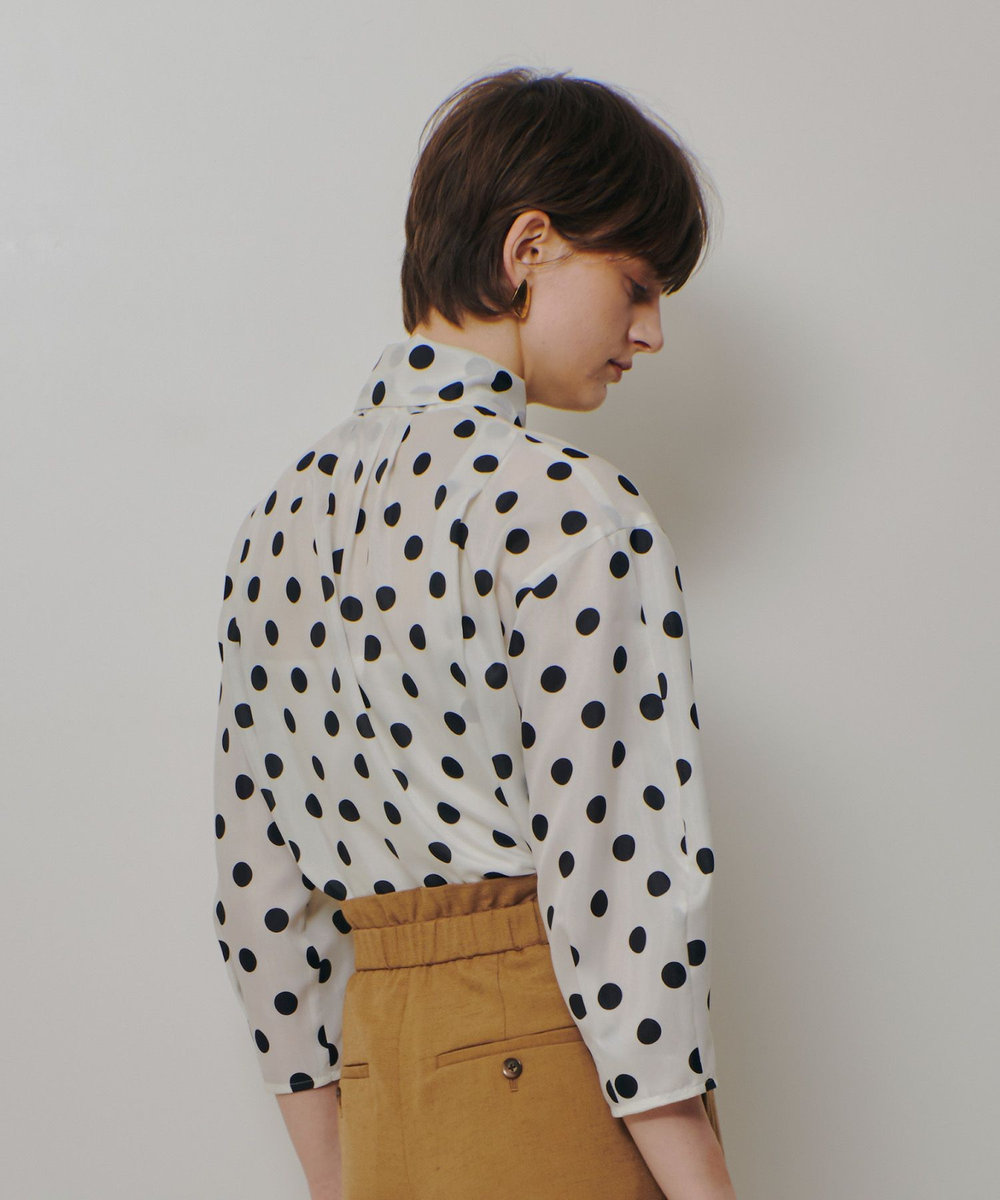 allureville ポルカドットブラウス アイボリー (04)