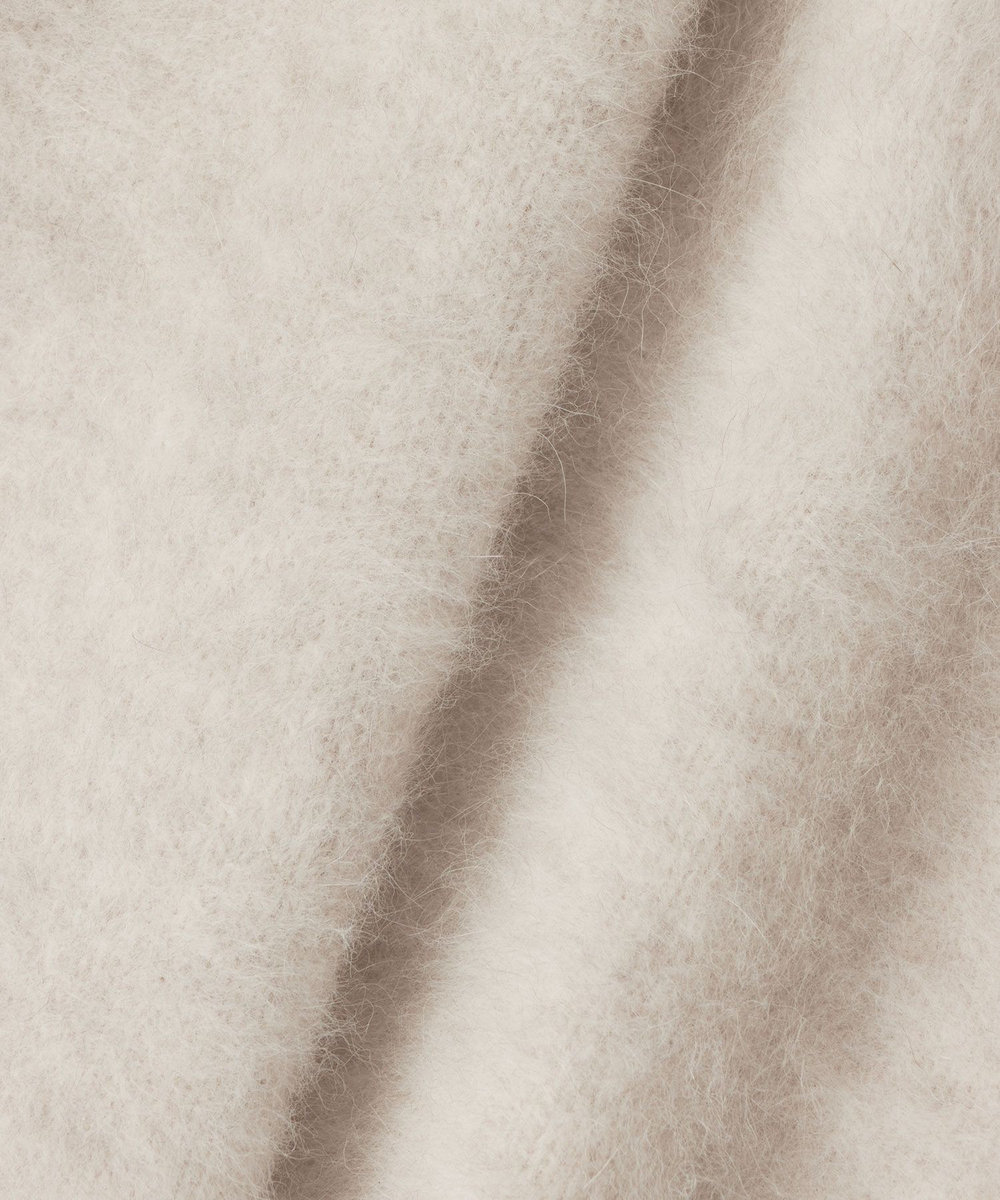 LOULOU WILLOUGHBY 【LOULOU WILLOUGHBY】カシミヤブレンドファー加工Ｖカーディガン ライトベージュ (12)