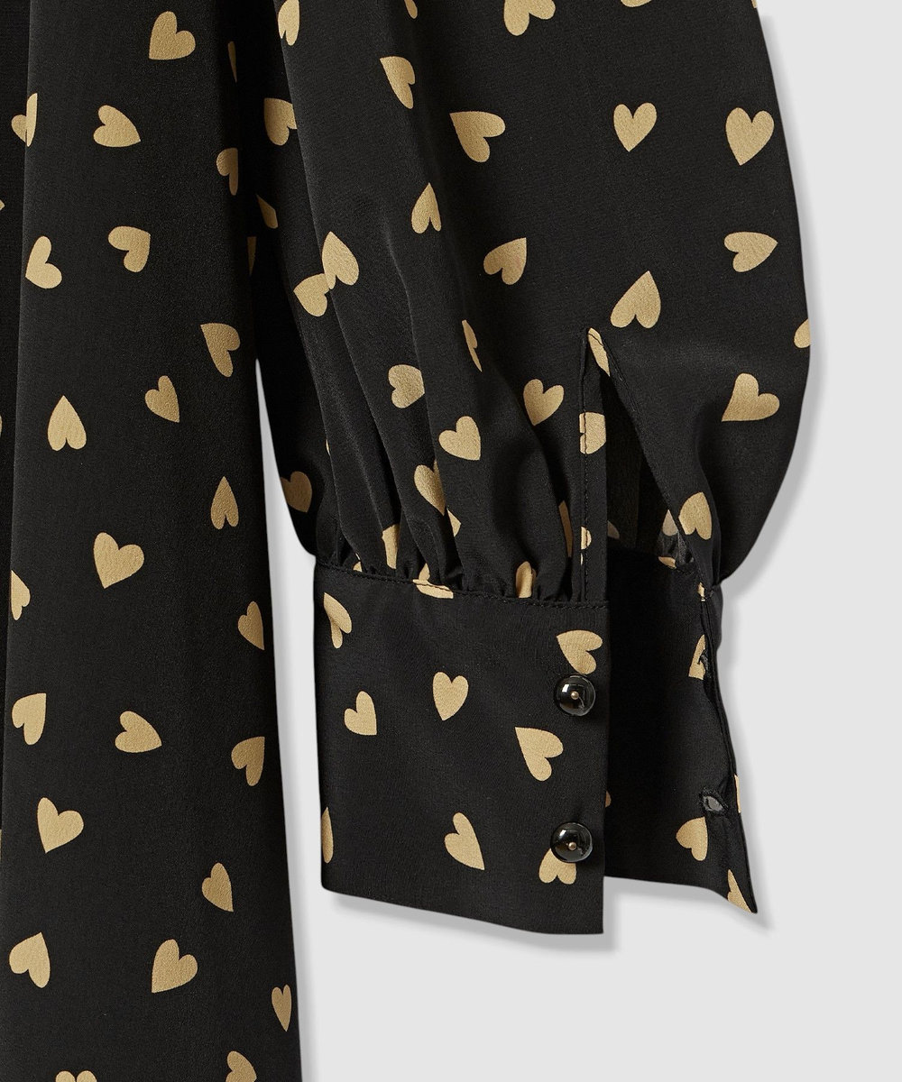 LOULOU WILLOUGHBY WEB限定 デシンハートワンピース ブラック (95)
