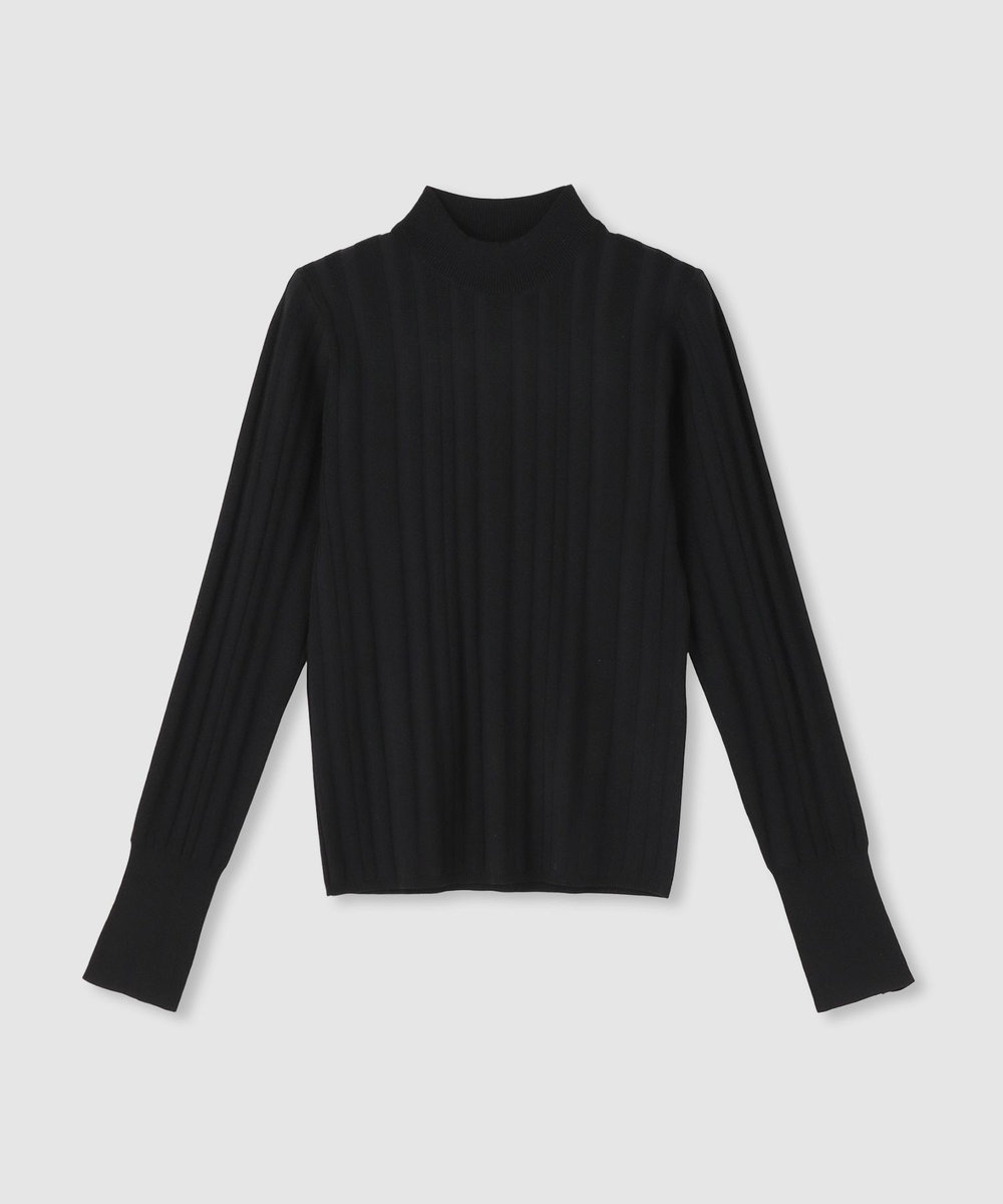 allureville ストライプモックネックプルオーバー ブラック (95)