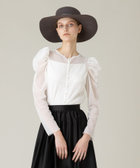 【LOULOU WILLOUGHBY】フリルスリーブプルオーバー ブラック 美品 LOULOU WILLOUGHBY（ルルウィルビー）の「【LOULOU WILLOUGHBY