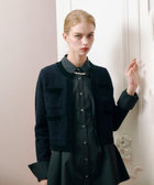 【LOULOU WILLOUGHBY】チェーントリミングツィードジャケット LOULOU WILLOUGHBY】チェーントリミングツィードジャケット