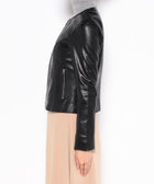 レザークルーネックブルゾン|allureville OFFICIAL SITE