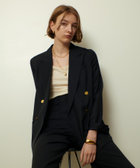 新品未使用　allureville ダブルブレストジャケット ブラック バックタックダブルブレストジャケット | allureville (Women