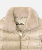 ヘルノ　中綿コンビコート HERNO(ヘルノ－)】 HIGH COLLAR FUR COMBI MIDDLE DOWN