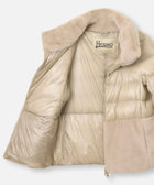 HERNO(ヘルノ－)】 HIGH COLLAR FUR COMBI MIDDLE DOWN