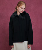 LOULOU WILLOUGHBY】ファー衿ニットショートコート|allureville