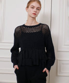 LOULOU WILLOUGHBY】シフォンパピエメッシュプルオーバー