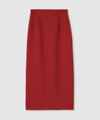 ルルウィルビー　新品未使用タイトスカート　レッド LOULOU WILLOUGHBY】ウール混ダブルクロスタイトスカート|allureville