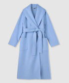 美品✨アルアバイル　リバーショールカラーコート　ウールリバー　ブルー　カシミヤ混 allureville（アルアバイル）の「カシミヤ混リバーショールカラー