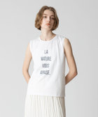 allureville / アルアバイル サイドロゴノースリーブTシャツ allureville tシャツ サイドロゴノースリーブTシャツ レディース