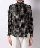 Loulou Willoughby デシンドットフリルボウタイブラウス LOULOU WILLOUGHBY】デシンドットフリルボウタイブラウス