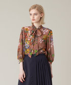 LOULOU WILLOUGHBY】RATTIシフォンフラワープリントブラウス