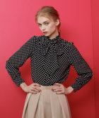LOULOU WILLOUGHBY】◇ デシンドットフリルボウタイブラウス