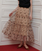 LOULOU WILLOUGHBY】オーガンジーフラワー刺繍スカート|allureville