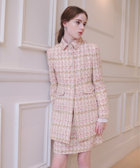 LOULOU WILLOUGHBY】LINTONツイードロングジャケット
