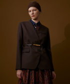 ウールサージノーカラージャケット|allureville OFFICIAL SITE