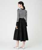 LOULOU WILLOUGHBY】タフタティアードニットワンピース