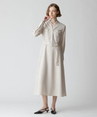 キョウネンポリエステルスラッシュネックワンピース|allureville