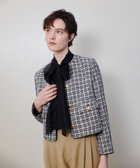 ファンシーツィードクルーネックジャケット|allureville ファンシーツィードクルーネックジャケット|allureville
