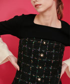 LOULOU WILLOUGHBY】CAMPOREラメツイードベアワンピース LOULOU WILLOUGHBY】CAMPOREラメツイードベアワンピース