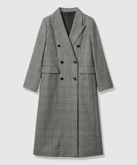 アルアバイル☆allureville☆グレンチェックテーラードコート グレンチェックロングチェスターコート|allureville OFFICIAL