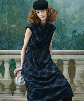 ドレープチェックワンピース|allureville OFFICIAL SITE / ONLINE SHOP