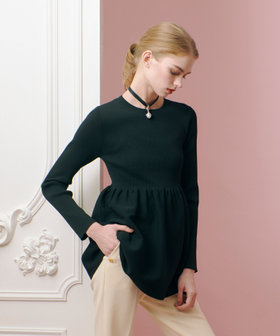 LOULOU WILLOUGHBY】ペプラムニットプルオーバー|allureville