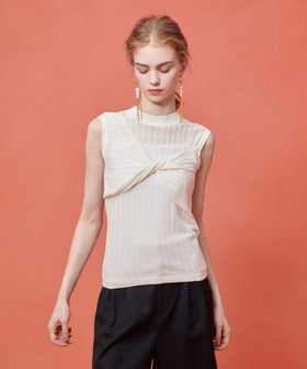LOULOU WILLOUGHBY 25SS シシュウボウタイリブプルオーバー セール】【LOULOU WILLOUGHBY】シシュウボウタイリブプル