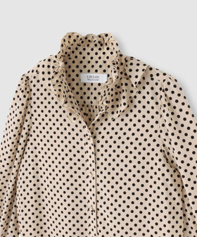 ◇【LOULOU WILLOUGHBY】デシンドットフリルボウタイブラウス