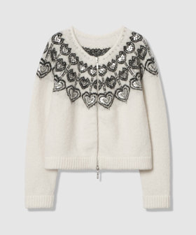 LOULOU WILLOUGHBY】ハートJQニットブルゾン|allureville