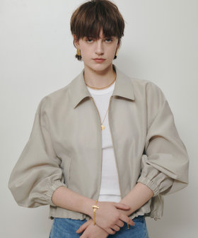 オーガンジーステンカラーブルゾン