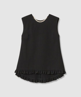 LOULOU WILLOUGHBY】パールネックレス付きフリルブラウス|allureville