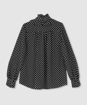 ◇【LOULOU WILLOUGHBY】デシンドットフリルボウタイブラウス