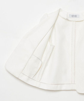 #LOULOU WILLOUGHBY #ブライトリネン半袖ジャケット LOULOU WILLOUGHBY】ブライトリネン半袖ジャケット（ノーカラー