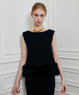 美品 LOULOU WILLOUGHBY サイドシームパフプルオーバー 黒 2 LOULOU WILLOUGHBY】ヘムファープルオーバー|allureville OFFICIAL