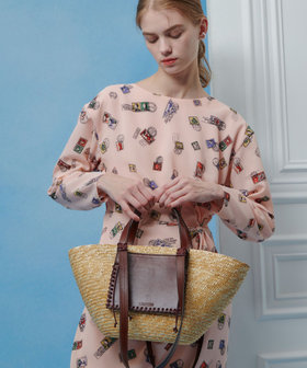 【CATARZI 1910(カタルツィ ミッレノヴェチェントディエッチ)】TAHITI Ｗハンドル カゴトートバッグ