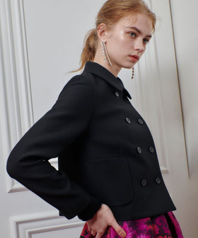 LOULOU WILLOUGHBY】ブライトウーリーステンカラージャケット