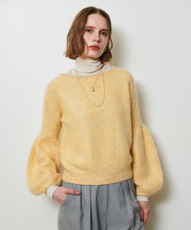 モヘヤ混スパンコールプルオーバー