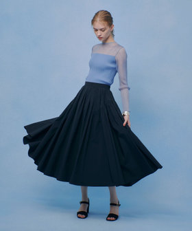 LOULOU WILLOUGHBY】タフタタックフレアスカート|allureville OFFICIAL