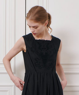 LOULOU WILLOUGHBY】エンブロイダリーノースリワンピース|allureville