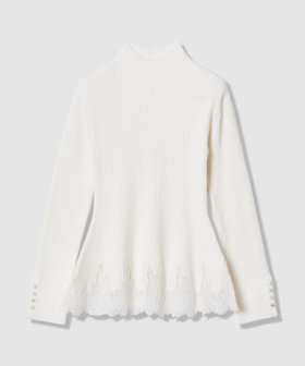 レースドッキングリブプルオーバー