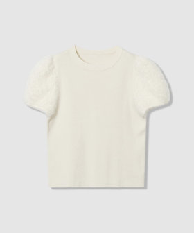 今季完売✨LOULOU WILLOUGHBYフェザースリーブプルオーバー WEB限定【LOULOU WILLOUGHBY】フェザースリーブプルオーバー