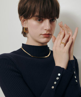 レースドッキングリブプルオーバー