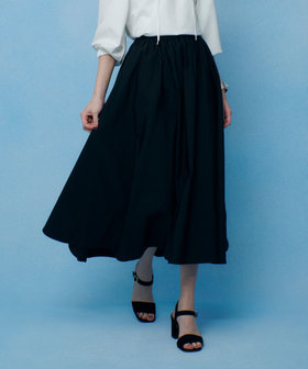 【LOULOU WILLOUGHBY】ポリエステルコットングログランギャザースカート