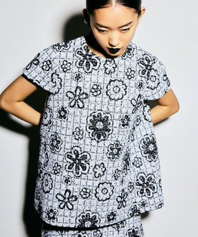 【LOULOU WILLOUGHBY】MALHIA ツイードプルオーバー