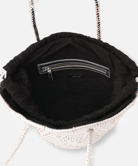 allureville アルアバイル  編みバッグブラック かごバッグ レザーコンビカゴバッグ|allureville OFFICIAL SITE / ONLINE