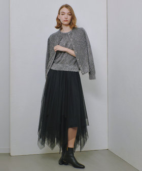 ショートシャギーラメカーディガン|allureville OFFICIAL SITE